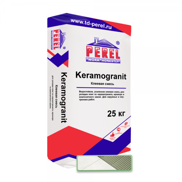 Клеевая смесь PEREL Keramogranit 0322, 25 кг